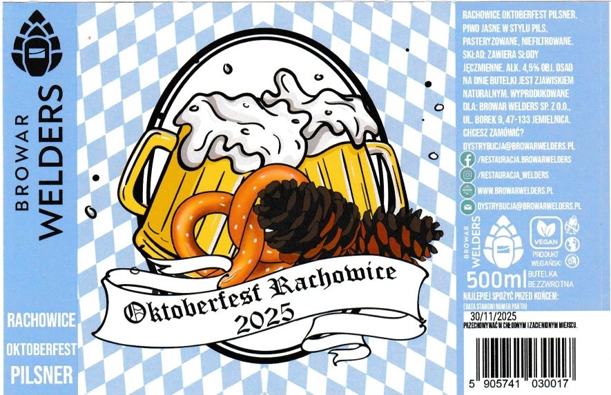 (44) ETYKIETA OKTOBERFEST PILSNER RACHOWICE 2025 - Browar Welders - sklep internetowy
