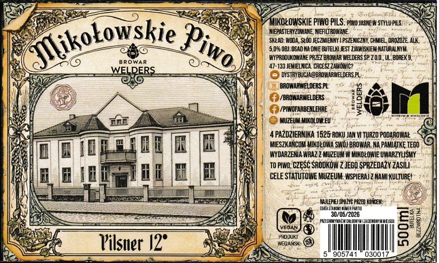 (46) MIKOŁOWSKIE PIWO PILSNER WARIANT II - Browar Welders - sklep internetowy
