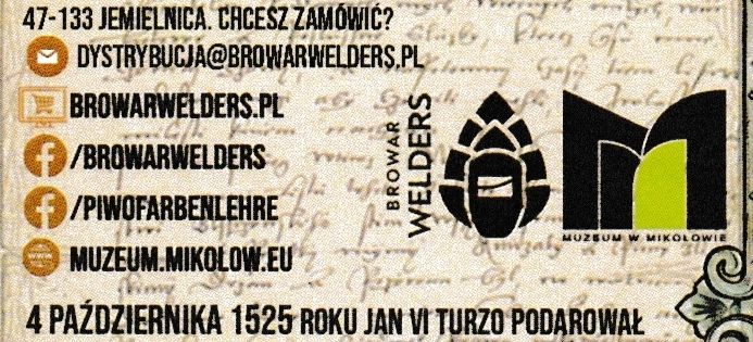 (46) MIKOŁOWSKIE PIWO PILSNER WARIANT II - Browar Welders - sklep internetowy