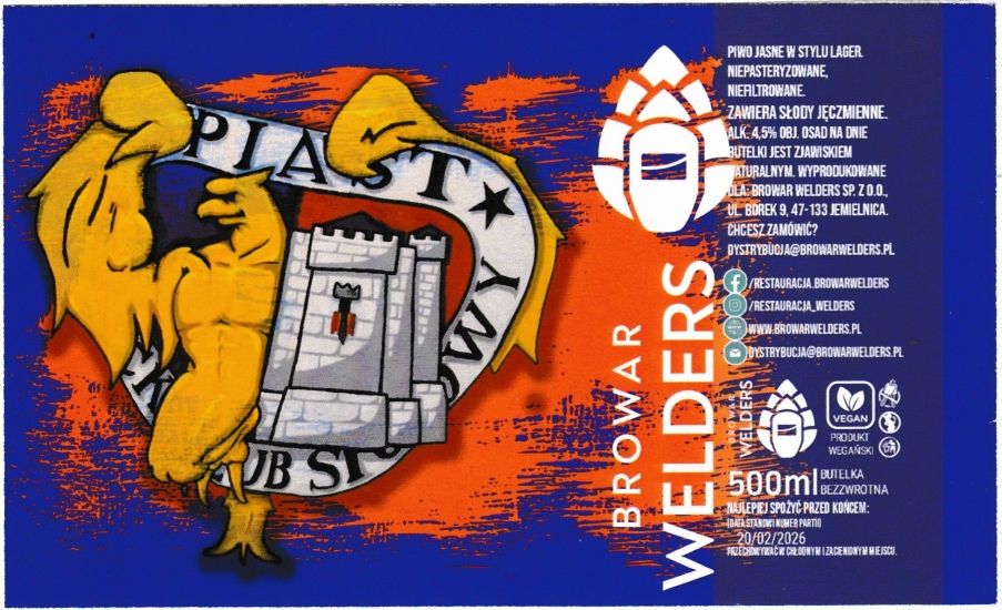 (62) ETYKIETA PIAST GLIWICE LAGER - Browar Welders - sklep internetowy