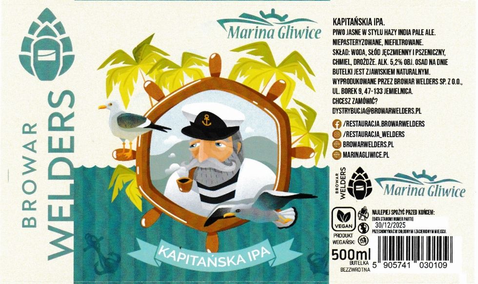 (69) ETYKIETA KAPITAŃSKIE IPA - Browar Welders - sklep internetowy