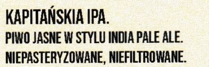 (70) ETYKIETA KAPITAŃSKIE IPA WARIANT II - Browar Welders - sklep internetowy