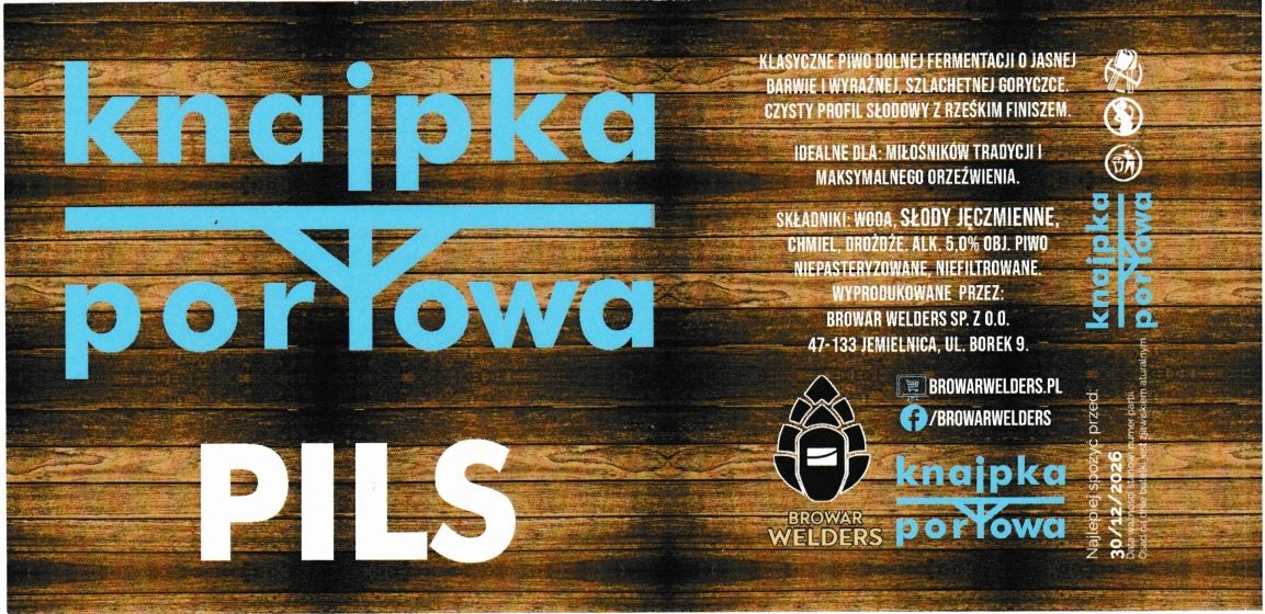 (72) ETYKIETA KNAJPKA PORTOWA PILS - Browar Welders - sklep internetowy