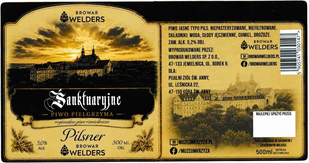 (77) ETYKIETA SANKTUARYJNE PILSNER - Browar Welders - sklep internetowy