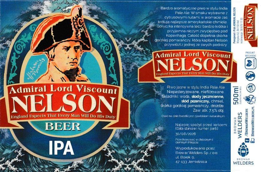 (86) ETYKIETA NELSON IPA  - Browar Welders - sklep internetowy