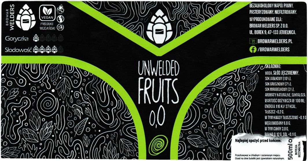 (9) ETYKIETA UNWELDED FRUITS - Browar Welders - sklep internetowy