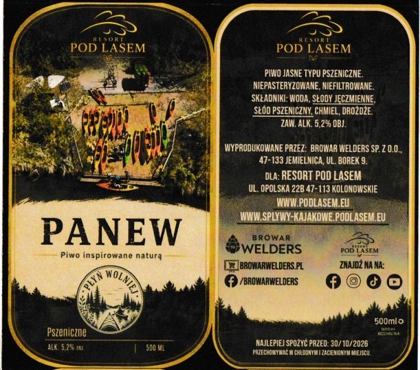 (91) ETYKIETA PANEW PSZENICZNE POD LASEM - Browar Welders - sklep internetowy