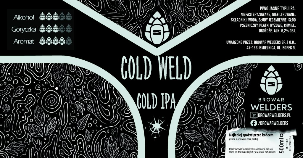 ETYKIETA BROWAR WELDERS COLD WELD - Browar Welders - sklep ineternetowy