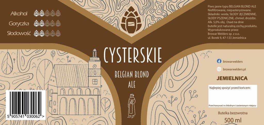 Etykieta WELDERS CYSTERSKIE - Browar Welders - sklep ineternetowy