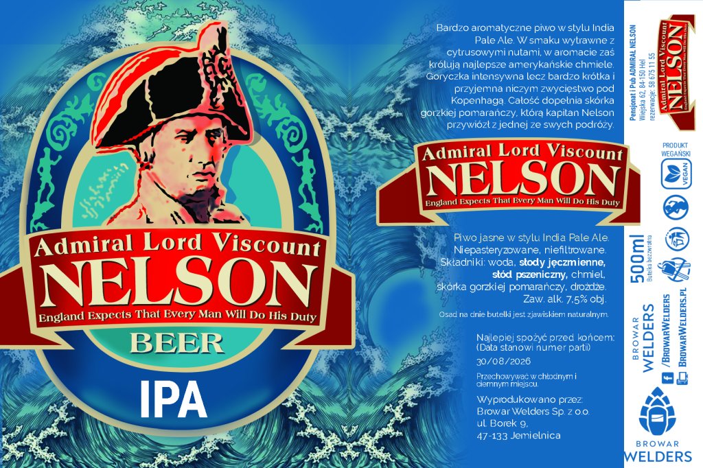 Etykieta NELSON IPA 7,5% - Browar Welders - sklep ineternetowy