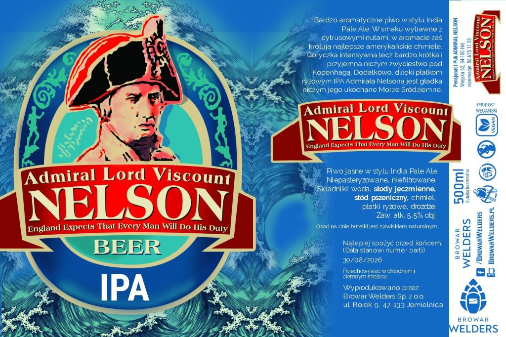 Etykieta NELSON IPA 5,5% - Browar Welders - sklep ineternetowy