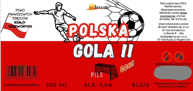 Etykieta POLSKA GOLA PILS - Browar Welders - sklep ineternetowy