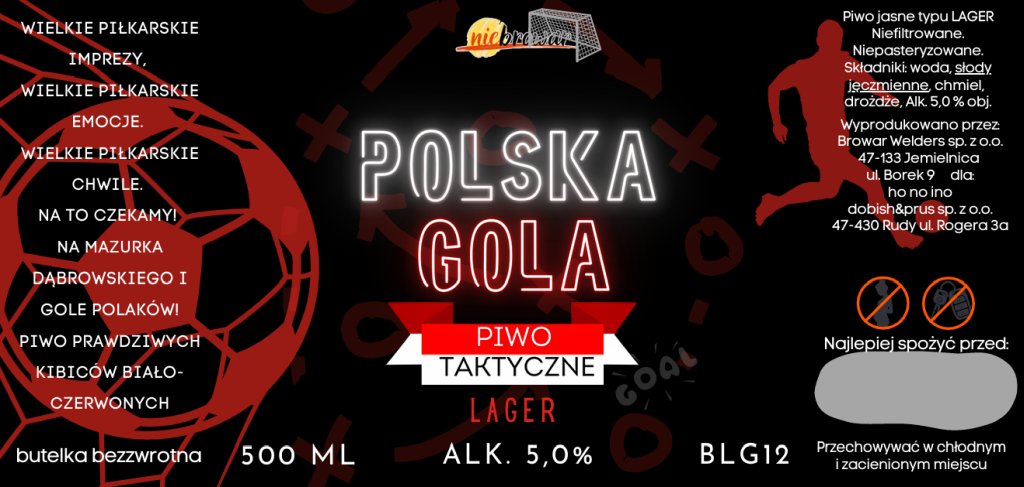 Etykieta POLSKA GOLA LAGER - PIWO TAKTYCZNE - Browar Welders - sklep ineternetowy