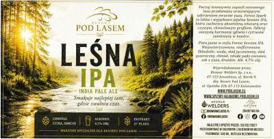 (108) ETYKIETA LEŚNA IPA POD LASEM - Browar Welders - sklep internetowy