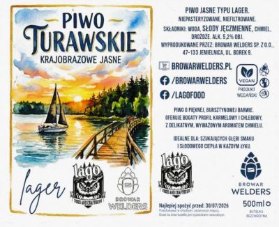 (110) ETYKIETA PIWO TURAWSKIE LAGER - Browar Welders - sklep internetowy
