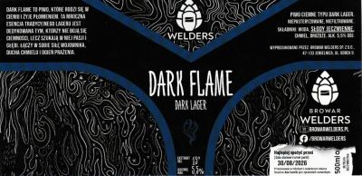 (14) ETYKIETA BROWAR WELDERS DARK FLAME LAGER - Browar Welders - sklep internetowy
