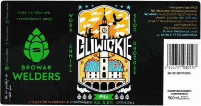 (18) ETYKIETA GLIWICKIE PILS WARIANT I - Browar Welders - sklep internetowy