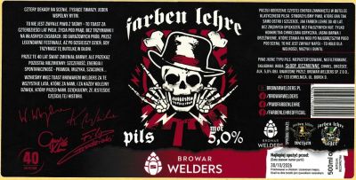 (41) ETYKIETA FARBEN LEHRE PILS (KOD KRESKOWY) - Browar Welders - sklep internetowy