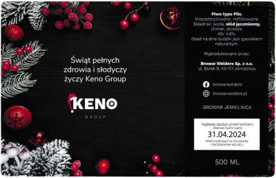 (49) ETYKIETA ŚWIĄTECZNA PILS - Browar Welders - sklep internetowy