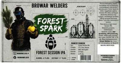 (5) ETYKIETA FOREST SPARK SESSION IPA - Browar Welders - sklep internetowy