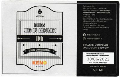 (54) ETYKIETA KENO IPA - Browar Welders - sklep internetowy