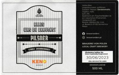 (55) ETYKIETA KENO PILSNER  - Browar Welders - sklep internetowy