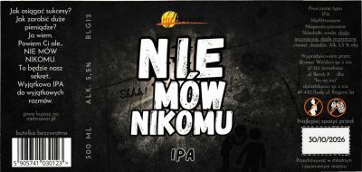 (56) ETYKIETA NIE MÓW NIKOMU IPA - Browar Welders - sklep internetowy