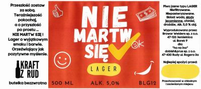 (60) ETYKIETA NIE MARTW SIĘ LAGER - Browar Welders - sklep internetowy