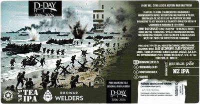 (78) ETYKIETA D-DAY TEA IPA - Browar Welders - sklep internetowy