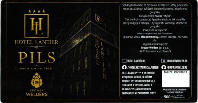 (80) ETYKIETA HOTEL LANTIER PILS - Browar Welders - sklep internetowy