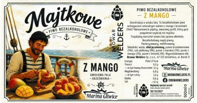 (83) ETYKIETA MAJTKOWE BEZALKOHOLOWE Z MANGO - Browar Welders - sklep internetowy