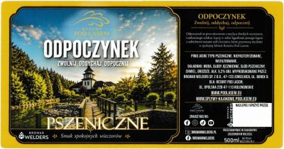 (92) ETYKIETA ODPOCZYNEK PSZENICZNE POD LASEM - Browar Welders - sklep internetowy