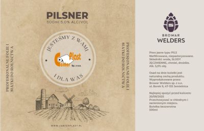 Etykieta CENTERPLAST PILSNER - Browar Welders - sklep ineternetowy
