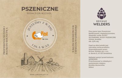 Etykieta CENTERPLAST PSZENICZNE - Browar Welders - sklep ineternetowy