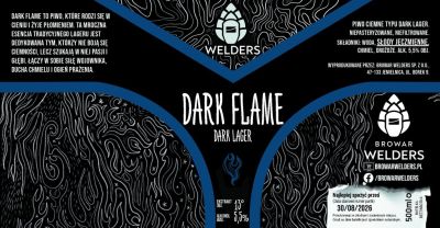 ETYKIETA BROWAR WELDERS DARK FLAME LAGER - Browar Welders - sklep ineternetowy