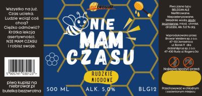 Etykieta NIE MAM CZASU - Browar Welders - sklep ineternetowy