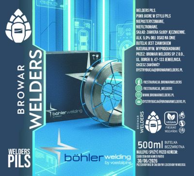 Etykieta BOHLER PILS (wersja z drutem spawalniczym) - Browar Welders - sklep ineternetowy