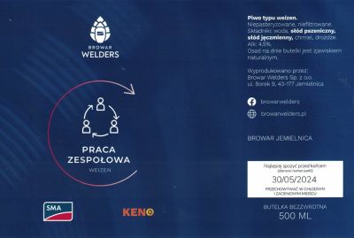 ETYKIETA PRACA ZESPOŁOWA WELDERS x KENO - Browar Welders - sklep ineternetowy