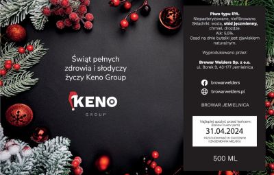 Etykieta KENO Święta - IPA - Browar Welders - sklep ineternetowy